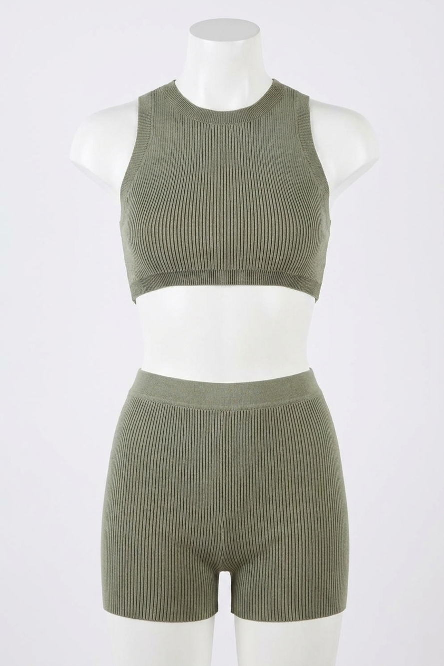 NEW BEC + BRIDGE tilly knit crop top in sage
